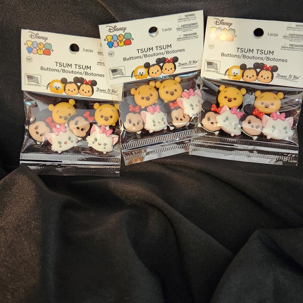 Tsum Tsum Shank Buttons By Dress It Up